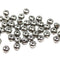 3x5mm Dark silver rondelle beads, tiny czech glass spacers - 40Pc