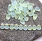 4x6mm Frosted pale green small drops czech glass - 50Pc