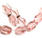 13x9mm Light pink twisted czech glass barrel bead, 10Pc