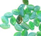 12x7mm Opal mint green leaf beads Czech glass 30Pc