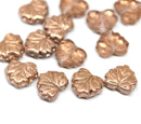 11x13mm Bright copper luster maple leaf beads - 15pc