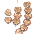 11x13mm Bright copper luster maple leaf beads - 15pc
