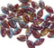 10x6mm Mixed red leaf beads, Czech glass pressed leaves - 40Pc