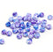 3x5mm Blue purple rondelle beads, tiny czech glass spacers - 40Pc