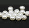 6x9mm White faux pearl Czech glass beads 15pc
