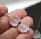 Clear glass snowflake beads - 6pc