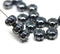 7x11mm Gunmetal black rondelle Czech glass beads - 15Pc