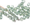 4mm Fire polished transparent antique green glass beads, 50Pc
