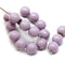 8mm Opaque purple round czech glass druk pressed beads, 20Pc