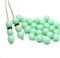 6mm Mint green round druk czech glass beads, 30Pc