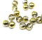 8mm Clear round czech glass druk pressed beads, golden coating, 20Pc