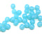 6mm Opal sky blue round druk czech glass beads, 30Pc