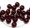 8mm Dark red czech glass round pressed druk beads 25Pc