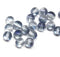 8mm Light gray blue round czech glass druk pressed beads, 20Pc