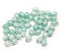 Mint green glass drops, czech teardrop beads for jewelry making