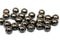 Black Czech glass rondelle beads spacers for jewelry making