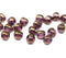 6mm Purple Czech glass beads with luster, round cut, 20pc