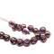 6mm Purple Czech glass beads with luster, round cut, 20pc