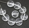 13mm Crystal clear spiral shells Czech glass seashells, 12pc