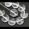 13mm Crystal clear spiral shells Czech glass seashells, 12pc