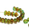 Woodland czech glass fire polished rondelle beads DIY jewelry