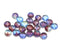 4x7mm Blue purple czech glass fire polished rondelle beads DIY jewelry