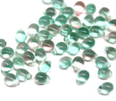 5x7mm Light teal pink glass drops, czech teardrop beads, 50pc
