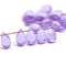 6x9mm Lilac teardrop czech glass beads top drilled for jewelry making