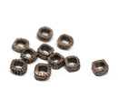 5mm Copper spacer square beads 2mm hole, 10pc