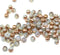 4mm Opal czech glass beads round druk spacers, copper coating, 90Pc