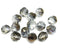 8mm Crystal clear czech glass fire polished beads with luster - 15Pc