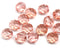 8mm Peach pink Czech glass fire polished round beads - 15Pc