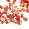 7mm Crystal clear red flower bead caps Czech glass small floral beads 50Pc