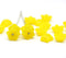 10mm Yellow Flower beads, czech glass bell caps 10Pc