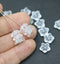 10mm Crystal clear czech glass flower caps pressed bell 20Pc