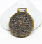 Antique brass zodiac pendant bead