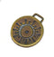 Antique brass zodiac pendant bead