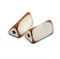 20mm Beige brown triangle ceramic beads, 2.5mm hole, 2pc