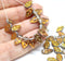 10x6mm Golden purple luster small leaf glass beads, 40Pc