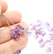 7mm Blue purple flower bead caps Czech glass small floral beads 50Pc