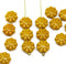 9mm Dark ocher yellow flower beads Czech glass daisy - 20Pc