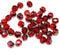 4mm Dark red Czech glass fire polished round beads, copper luster, 50Pc