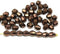 5mm Metallic dark copper bicone beads Czech glass fire polished 50pc