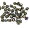 5mm Iris brown bicone beads Czech glass fire polished 50pc
