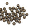 4mm Dark bronze melon shape glass beads - 50pc