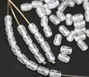 6x4mm Crystal clear czech glass rice beads stars ornament small oval beads 50pc