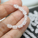 6x4mm Crystal clear czech glass rice beads stars ornament small oval beads 50pc
