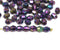 5mm Iris purple bicone beads Czech glass fire polished 50pc