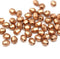 5mm Metallic light copper bicone beads Czech glass fire polished 50pc