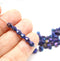 5mm Iris blue bicone beads Czech glass fire polished 50pc